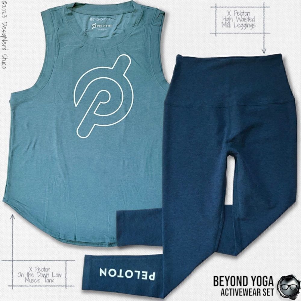 BEYOND YOGA X PELOTON ON THE DOWN LOW MUSCLE TANK + HIGH WAISTED MIDI LEGGINGS